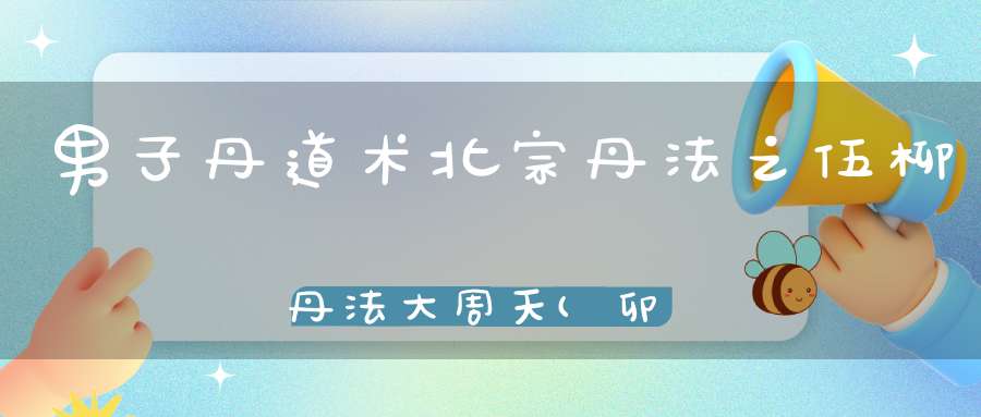 男子丹道术北宗丹法之伍柳丹法大周天(卯酉周天)